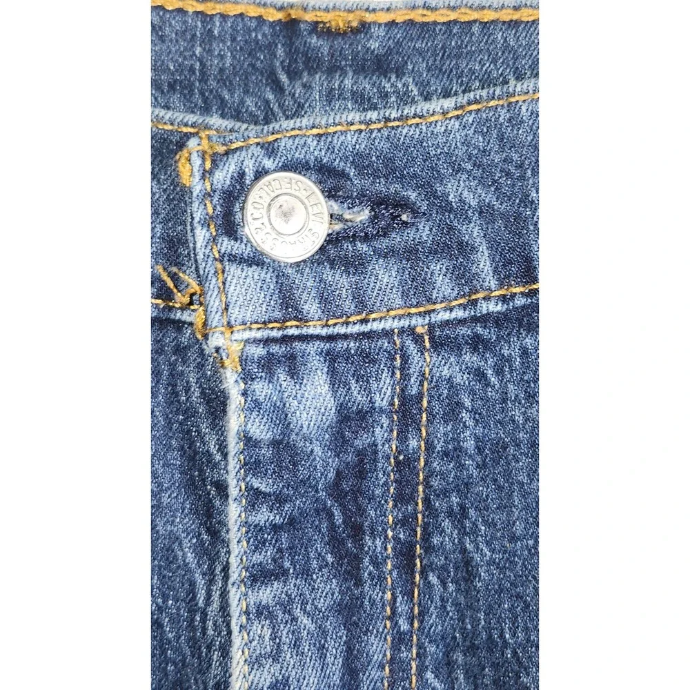 Levi Strauss 501 Original Fit Mens Jeans Dark Wash Button‎ Fly W38 L33